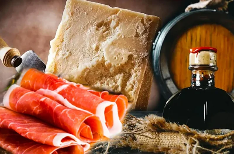 Visite fromage, jambon et vinaigre balsamique